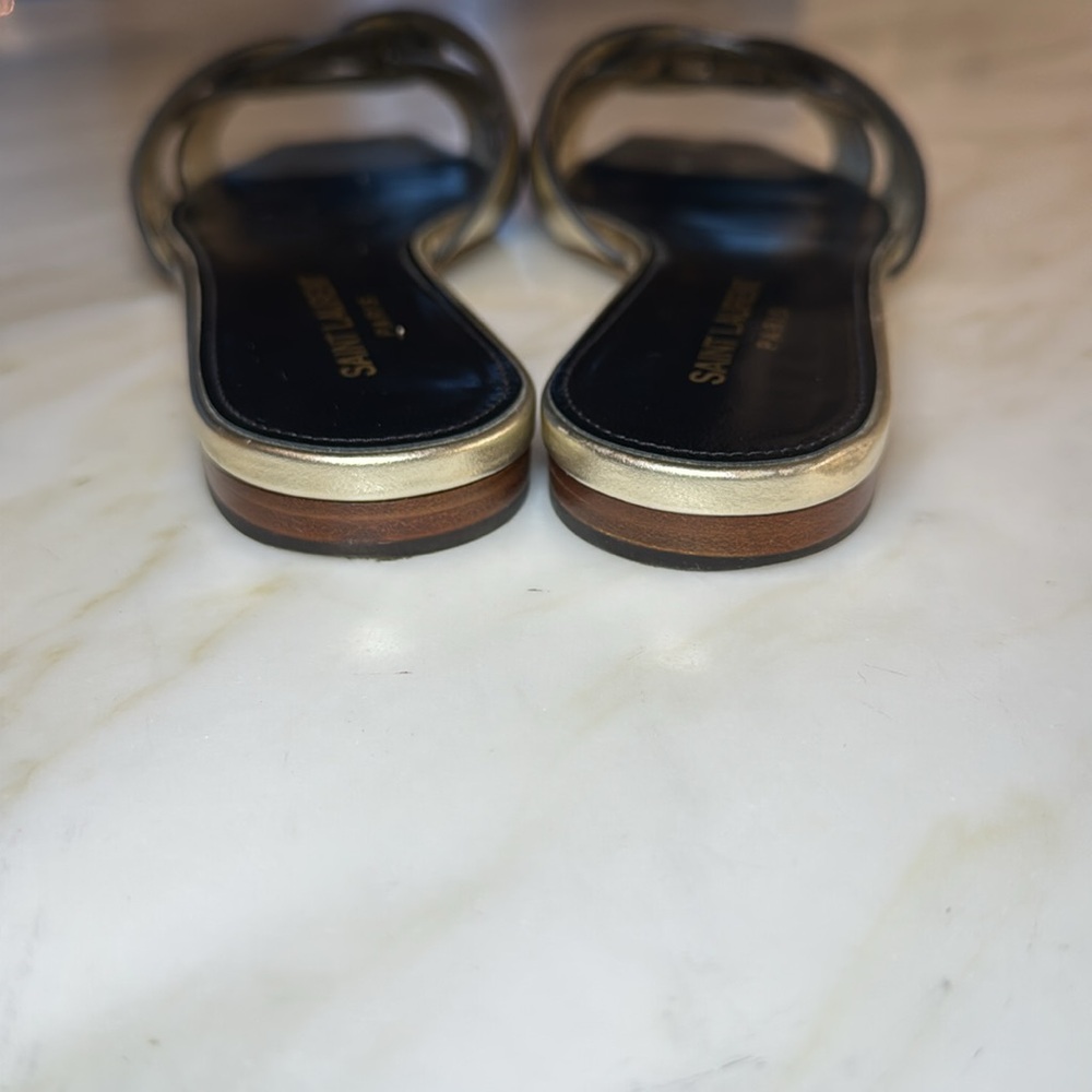 Saint Laurent light Gold Tribute Sandals - Picture 4 of 7